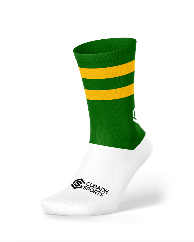 Midi Grip Sock - Green & Yellow