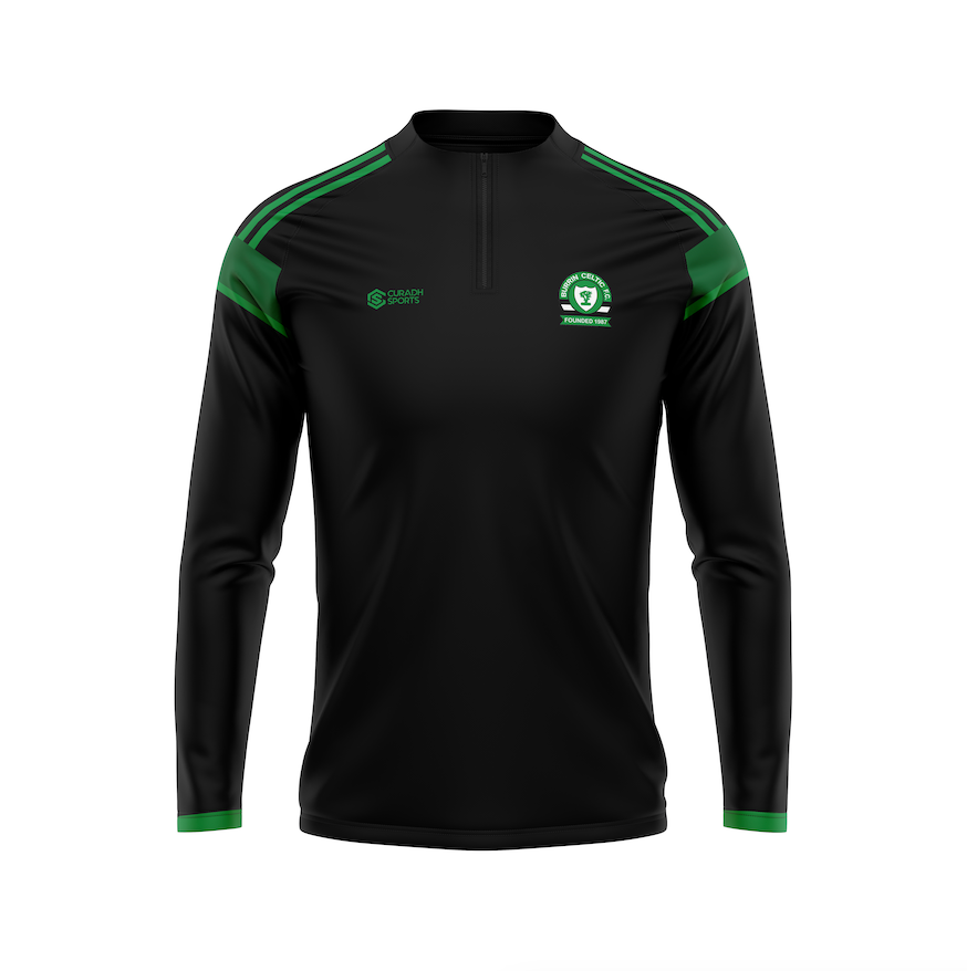 Burrin Celtic Black Half Zip - Junior