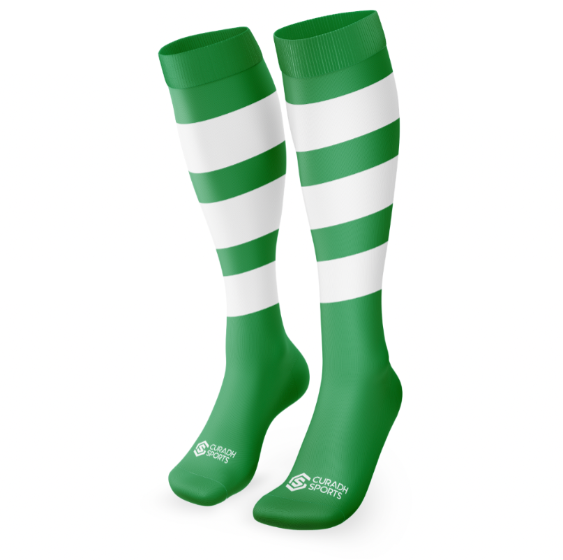 Burrin Celtic Green/White Socks - Adult