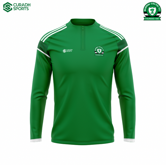 Junior - Burrin Celtic Green Half Zip