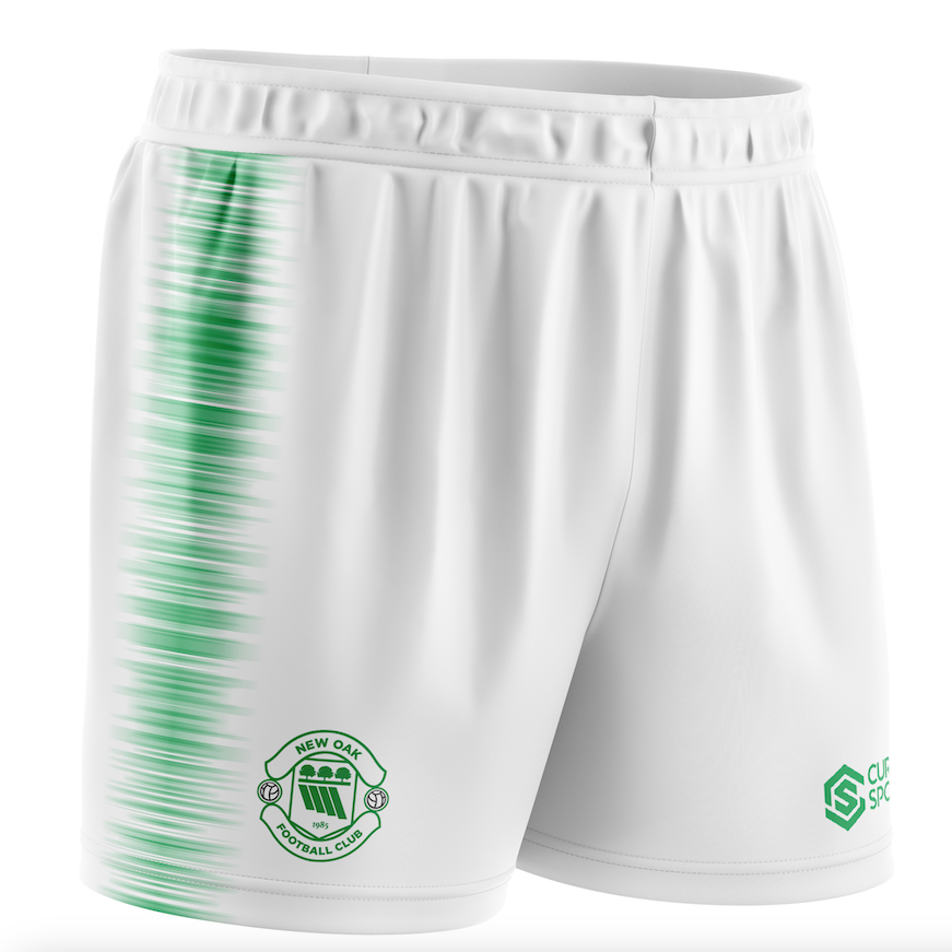 New Oak F.C White Soccer Shorts - Adult