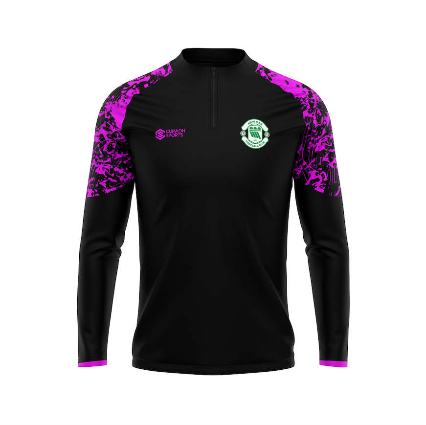New Oak F.C Pink/Black Performance Half Zip - Junior