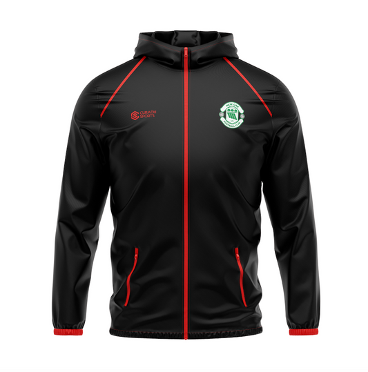 New Oak F.C Black/Red Rain Jacket - Adult