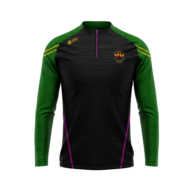 STOCK Fighting Cocks Pink Trim Half Zip - Adult