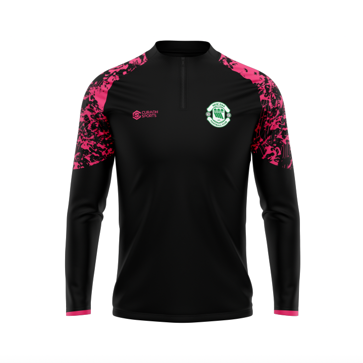 New Oak F.C Pink/Black Performance Half Zip - Junior